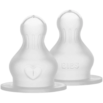 BIBS silikona pudelītes uzgaļi/ lēna plūsma