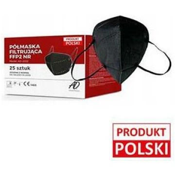 Sejas maska FFP2 melna AD-2022 EN 149:2001+A1:2009