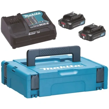 Makita komplekts 12V MAX, 2 x BL1021B, DC10SA, MAK