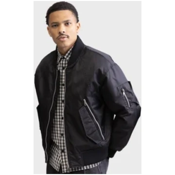MATTHEW JACKET BOXY FIT - Bomber tipa jaka - black