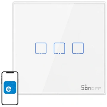 Smart Wireless Wall Switch Sonoff T2EU3C-RF 433MHz