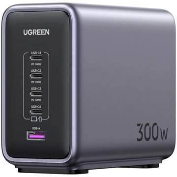 Stacionārais ātrais lādētājs Nexode 300W USB-A + 4