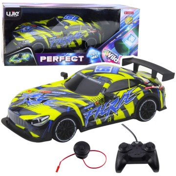 RC Racing Car with Illuminated Body Yellow