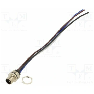 Connector: M12; socket; male; PIN: 4; straight; L 