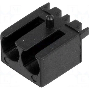 LED housing | 3mm | polyamide | angular | black | 
