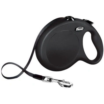 Flexi automātiskā pavada New Classic L, melna, 8 m