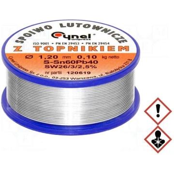 Tin | lead-based | Sn60Pb40 | 1.2mm | 100g | reel