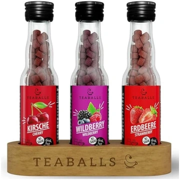 TEABALLS® 3-daļu augļu tējas komplekts ar zemeņu, 