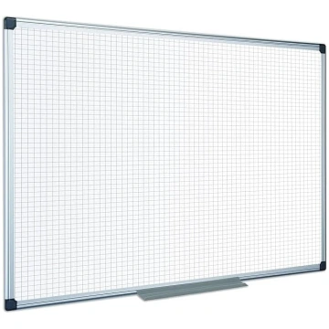 Bi-Office Maya Gridded Dry Wipe Aluminium Framed d