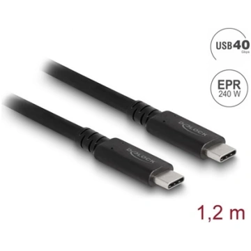 Cable USB4™ 40Gbps, PD240W, 1.2m Delock 80009