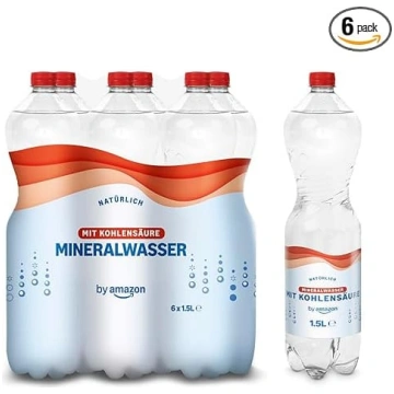 Amazon Dabīgais minerālūdens ar gāzēto skābi, 6 x 