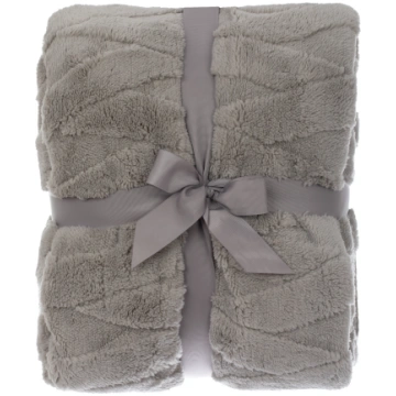 Pledi Domoletti Jacquard Sherpa, gaiši pelēka krās