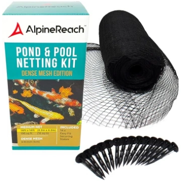 AlpineReach 4,5 mx 4,5 m dīķa tīkls, smalks siets