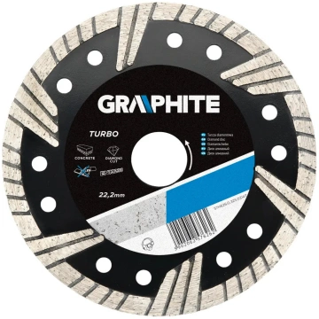 Dimanta griešanas disks 125x22,2 mm Turbo, GRAPHIT