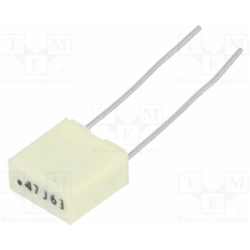Capacitor: polyester; 470nF; 40VAC; 63VDC; 5mm; ±5