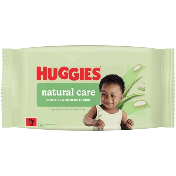 HUGGIES Aloe Wipes, Plastic Free mitrās salvetes, 
