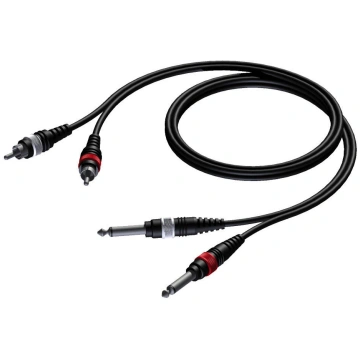 Procab 2 x RCA/Cinch male - 2 x 6.3 mm Jack male m