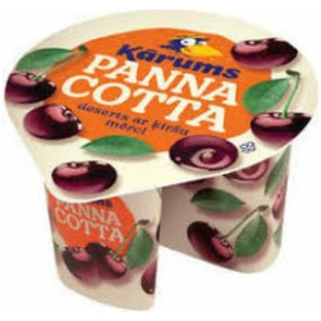 Deserts Kārums Pana cotta ķiršu 140g