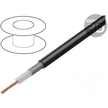Wire: coaxial | RG174A/U | stranded | CCS | PVC | 