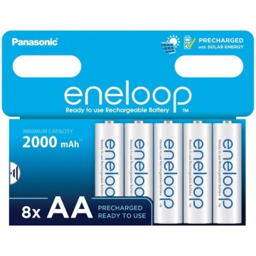 Panasonic - 8 gab. Uzlādējama baterija AA Eneloop