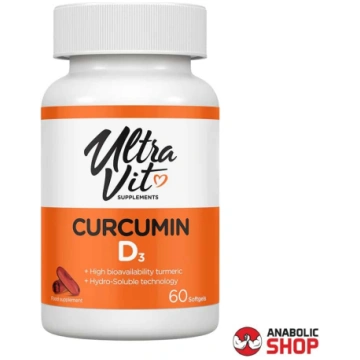 ULTRAVIT Curcumin D3 Kurkumīns Vitamīns D3 60 kaps