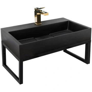 KONGLOMERĀTA IZLIETNE GOYA MELNS MATĒTS 60CM + PLA