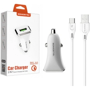 Ladowarka LADOWARKA SAMOCHODOWA 3A + KABEL TYP-C B
