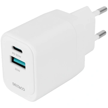USB GaN sienas lādētājs 1x USB-A 18, W 1x USB-C PD
