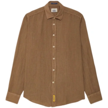 Men's Bradford Linen Shirt Caramel - L