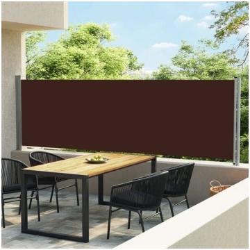 vidaXL izvelkama sānu markīze, 140x600 cm, brūna