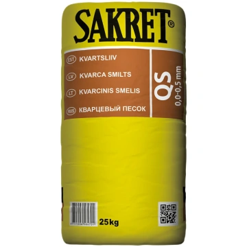 Kvarca smilts betona maisījumu ražošanai/fližu šuv