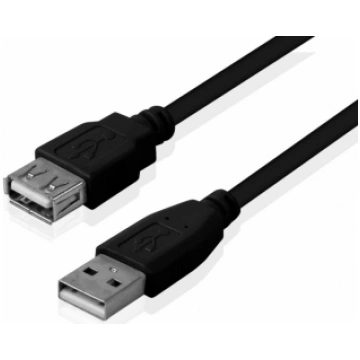 Kabelis Brackton USB Male - USB Female 2.0m Black 