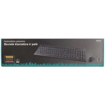 DELTACO Wireless Keyboard and Mouse, 105 Keys, LT/