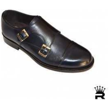 SCARPA ROMANO 2 FIBBIE CRUST nero - blu
