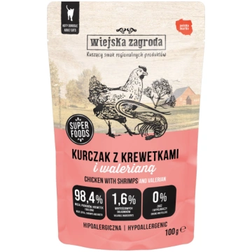 Wiejska Zagroda Karma mokra dla kota Kurczak z kre