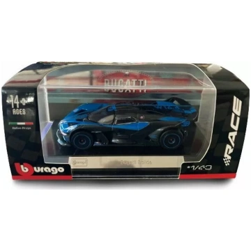 Metāla modelis Bburago Bugatti Bolide melni-zils, 