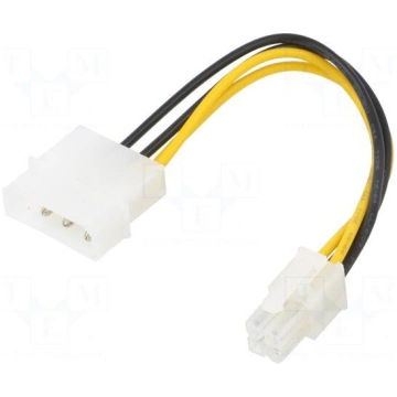 Cable: mains | ATX P4 female,Molex male | 0.15m AK