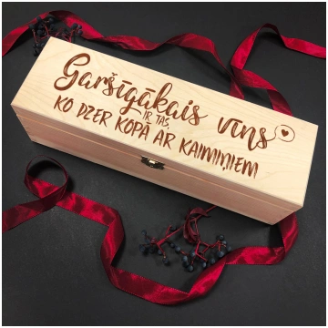 Koka kaste pudelei "Gardākais vīns, ko dzert ar ka