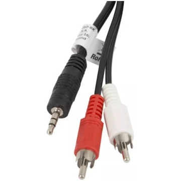 Audio kabelis LANBERG 3,5 mm uz 2×RCA vīriešu, 5 m