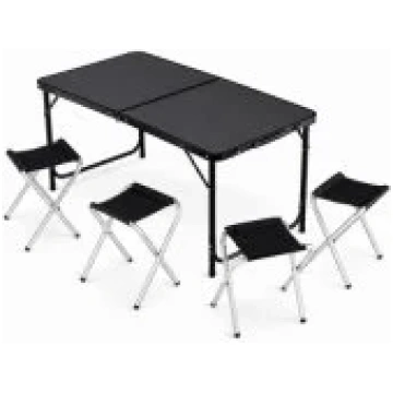 LEAN Set of camping furniture, folding table, 4 st