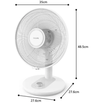 Philips 1000. sērijas galda ventilators, balts, CX
