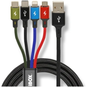Universāls 4-in-1 uzlādes kabelis I-BOX USB IKUM4W