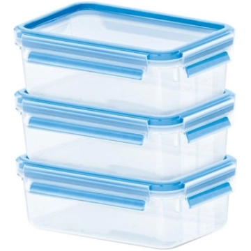 Emsa Food Clip&Close transp./blue 3p Pack 0,55L 50