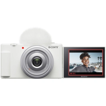 Digitālā fotokamera Sony Vlog ZV-1F, balta krās