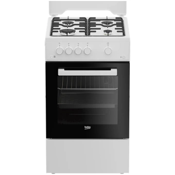 Beko, 60 L, platums 50 cm, balta - Gāzes plīts ar 