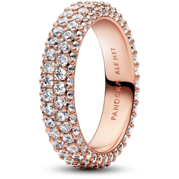 Pandora Timeless gredzens ar divām Pavé rindām - 5