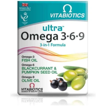 ULTRA Omega 3-6-9 kapsulas N60 Vitabiotics