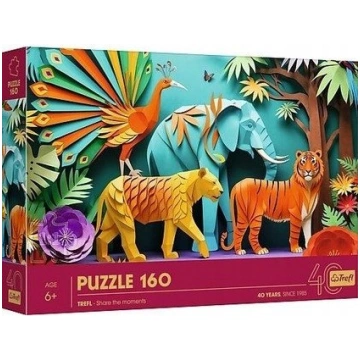 Trefl Puzzle z efektem 3D - 40-lecie - Dzungla 160
