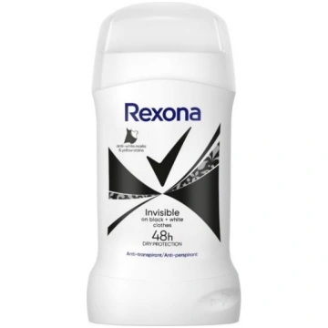 REXONA Black&White Invisible 48h stick dezodorants