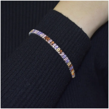 Bracciale Rainbow Baguette - Silver